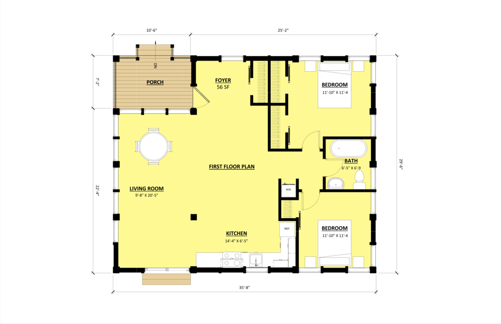 First Floor - Floor Plan (1000x647), Png Download