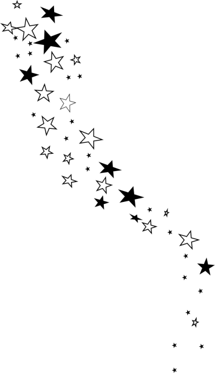 Rihanna's Back Stars Tattoo Png - Transparent Star Tattoo Png (433x750), Png Download