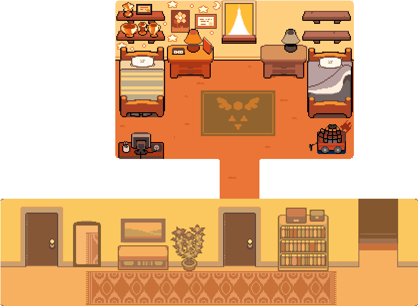 Toriel's House Map Top Floor - House (841x616), Png Download