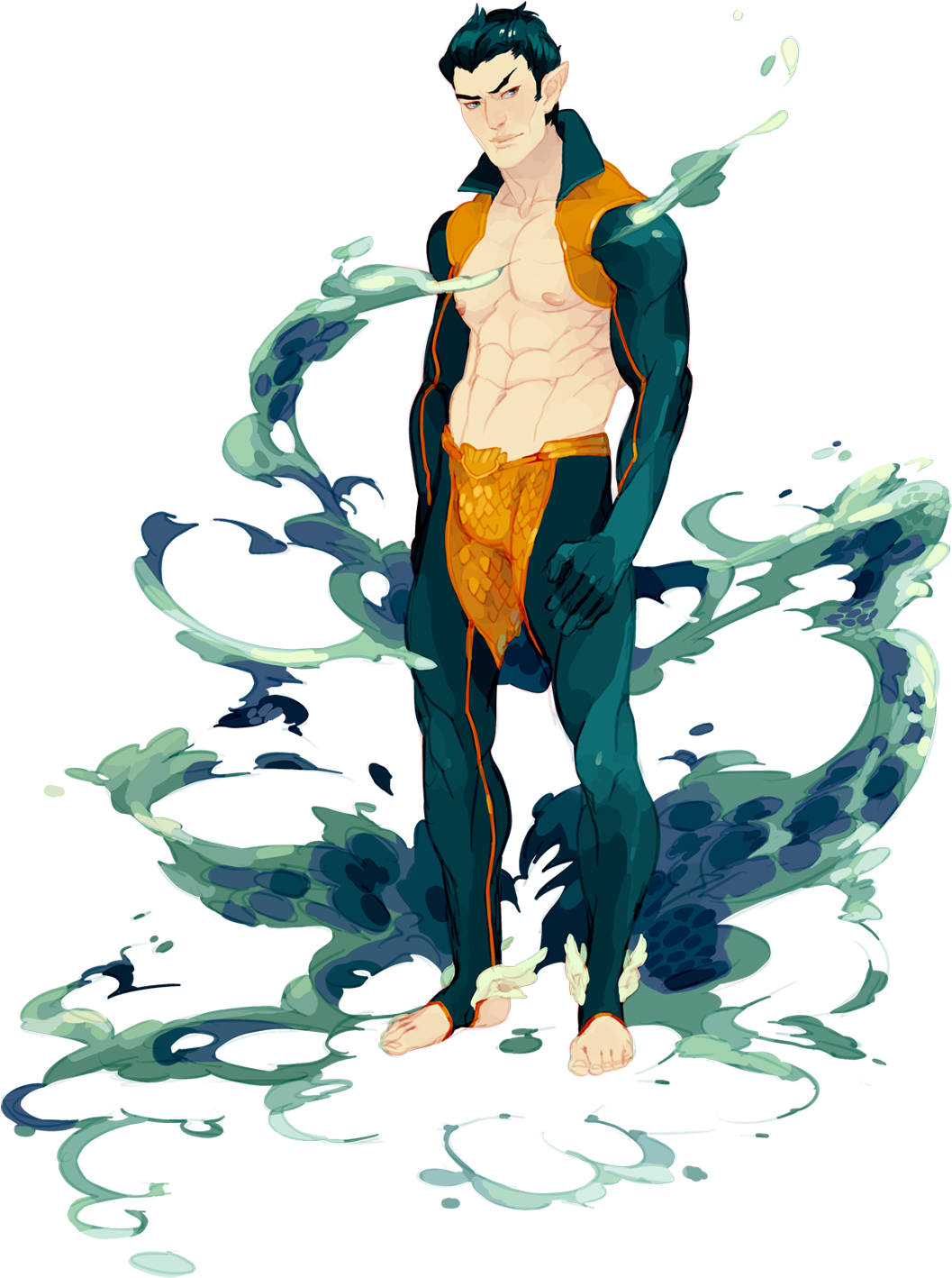 Fanart Dc Aquaman Marvel Dc Comics Part One Namor Namor - Marvel Namor Fan Art (1219x1500), Png Download