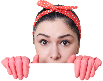 Cleaning Lady Looking Over Home Page - Commercial Cleaning (603x348), Png Download