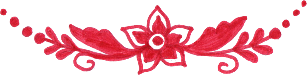 Red Flower Drawing Page Divider 5 1024×252 - Portable Network Graphics (1024x252), Png Download