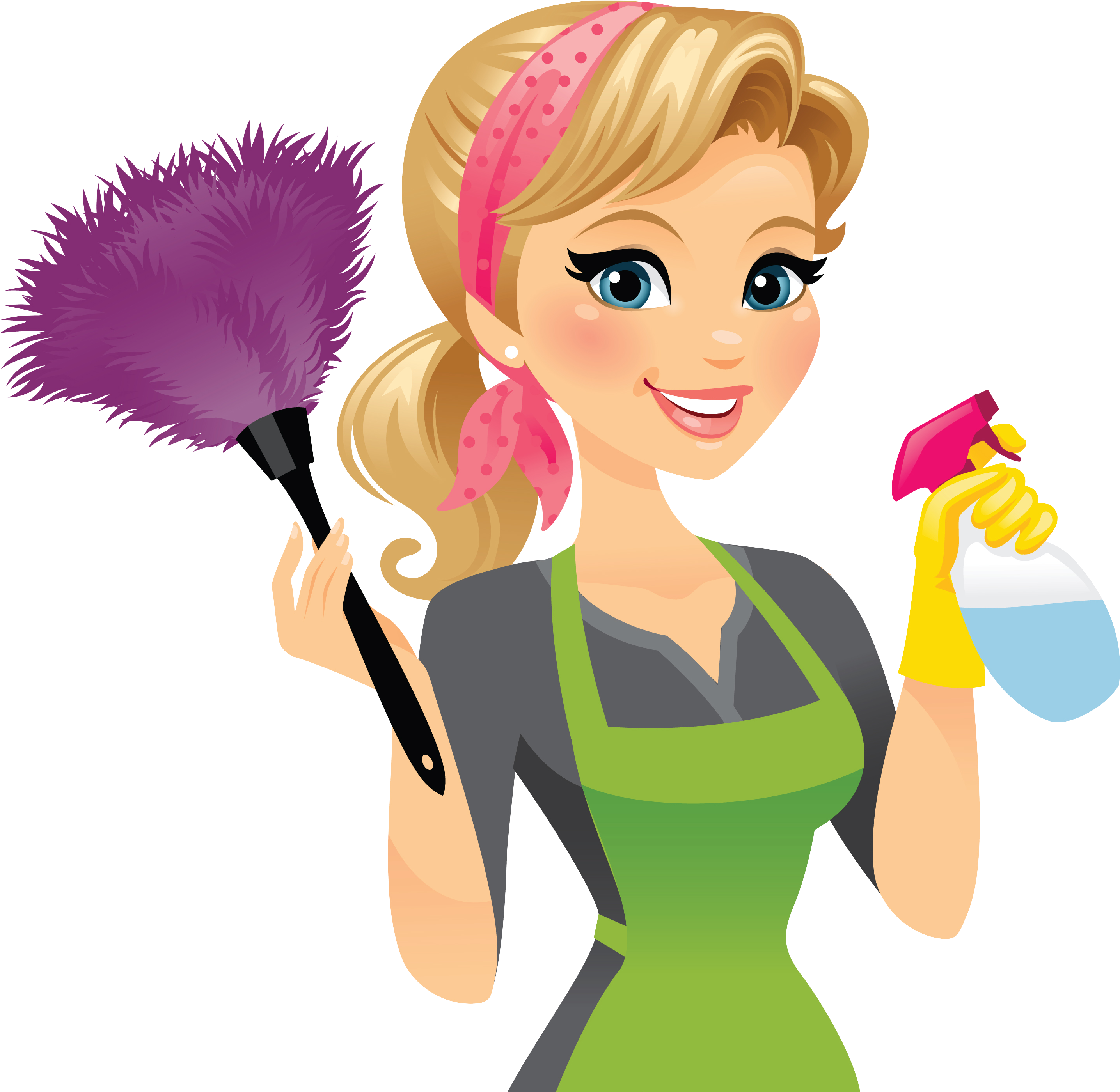 Clipart Stock Maid Service Cleaning Clip Art Transprent - Cleaning Lady Vector (3020x2908), Png Download
