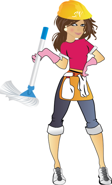 Feminine, Modern, Cleaning Service Illustration Design - Cleaning Clip Art Dust (357x589), Png Download