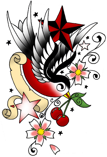 Nautical Star Tattoos Png Transparent Images - Tattoo Color By Number Apk (372x548), Png Download
