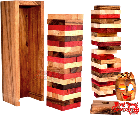 Jenga Tower Colour The Wobbly Tower In Colour With - Jenga (500x422), Png Download