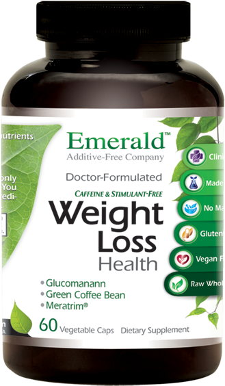 Emerald Weight Loss Bottle - Dietary Supplement (600x600), Png Download