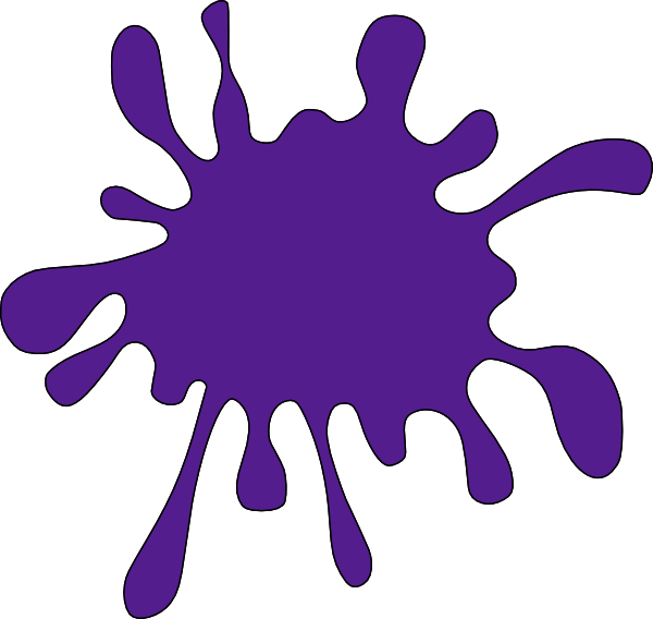 Paint Clipart Paint Splatter - Purple Paint Splatter Clip Art (600x568), Png Download
