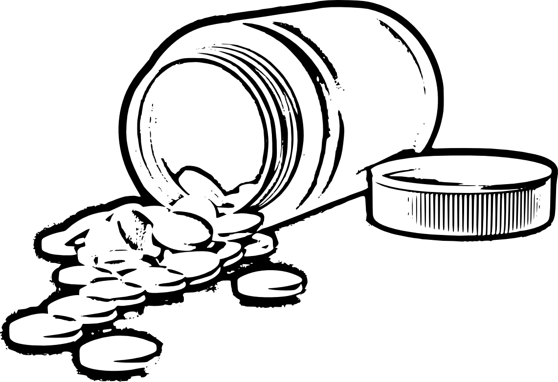 Bottle Drawing Step By - Pills Drawing Png (1141x782), Png Download