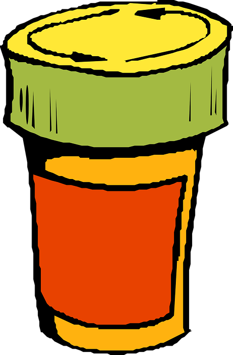 Bottle, Cartoon, Pill, Container, Medicine, Bottles - Prescription Drugs Clipart (421x640), Png Download