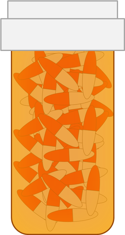 Pill Bottle Body - Wikia (421x780), Png Download