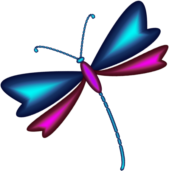 Dragonfly Png Transparent - Cartoon Dragonfly Transparent Background (567x574), Png Download