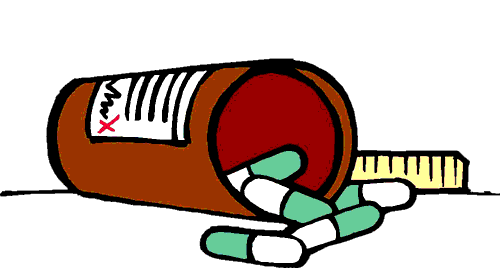 Medication Clipart - Medication Bottle Clip Art (500x268), Png Download