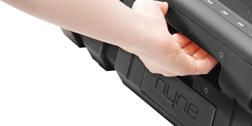 Built-in Hidden Carry Handle For Max Portability - Hand Luggage (500x250), Png Download