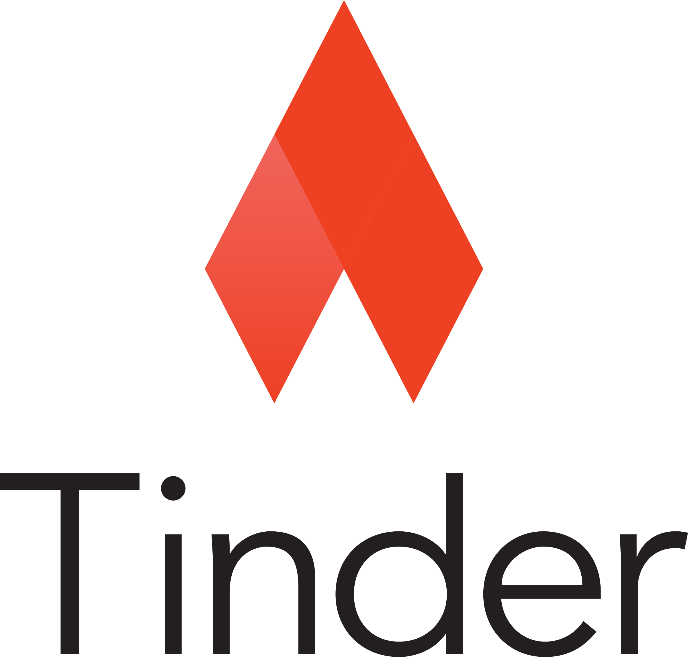 Tinder Logo Png Transparent - Tinder Old Logo (2400x2291), Png Download