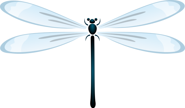 Dragonfly Clipart Transparent (600x352), Png Download