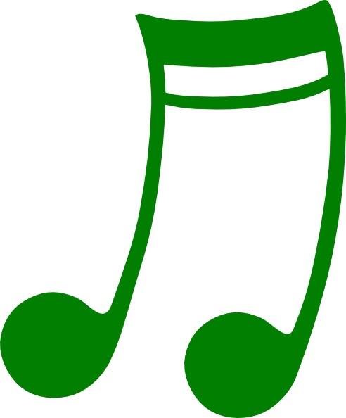How To Set Use Green Music Note Clipart (492x594), Png Download