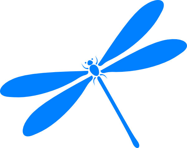 Small - Blue Dragonfly Clipart (600x476), Png Download