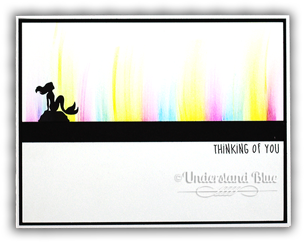 Mermaid Northern Lights Card By Understand Blue - Mermaid (650x531), Png Download