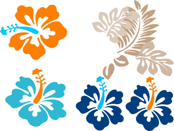 Tropical Flowers Png Clipart (600x452), Png Download