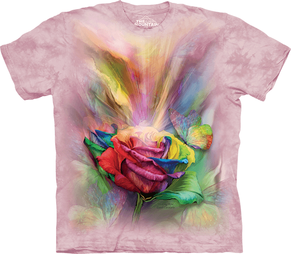 The Mountain T Shirt Healing Rose T Shirt By Carol - Mountain T Shirts Horses (600x524), Png Download