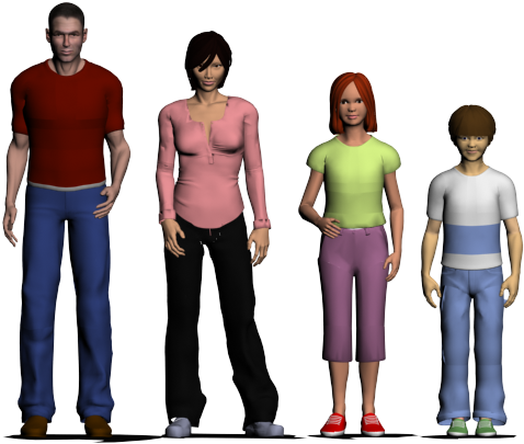 House Model Avatar Models - Model (504x432), Png Download