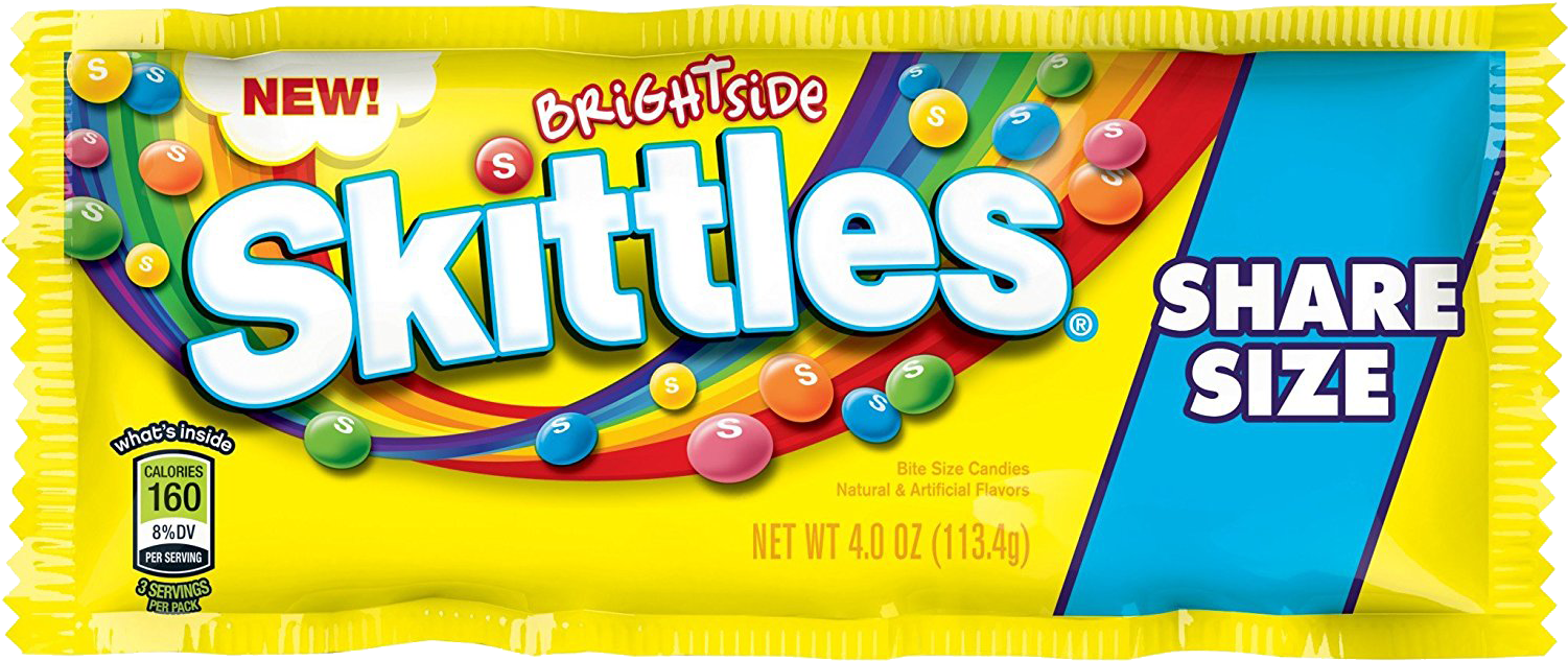 It Seems That Everytime I Enter A Convenience Store, - Yellow Pack Of Skittles (1600x700), Png Download