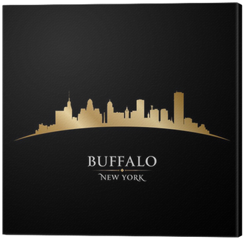 Buffalo New York City Skyline Silhouette Black Background - Buffalo Ny Skyline (400x400), Png Download