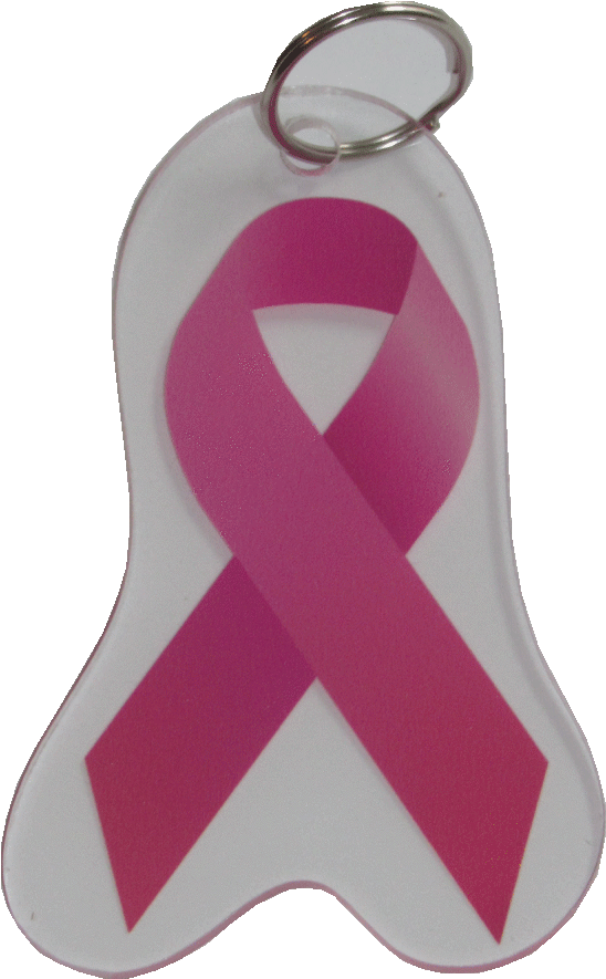 Breast Cancer Awareness Ribbon Keychain - Awareness Ribbon (1000x1000), Png Download