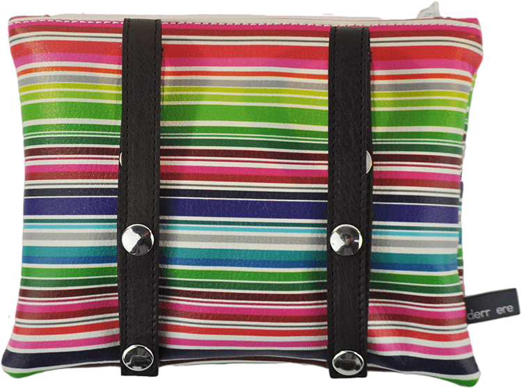 Back Belt Bag Leather Strings Multicolor Stripes Horizontal - Wallet (800x800), Png Download