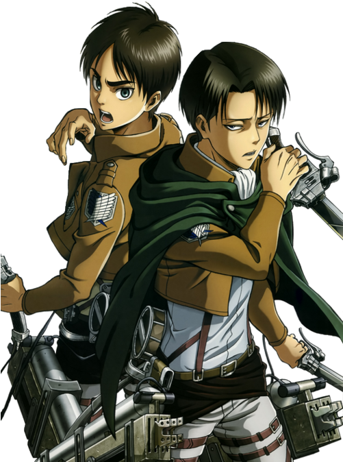 Is It Just Me Or Does Levi Look Like He's Gonna Bite - Eren And Levi Poster (500x690), Png Download