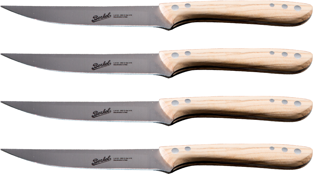 Maxi Set Of 4 Steak Knives Olive - Steak Knife (1060x1060), Png Download