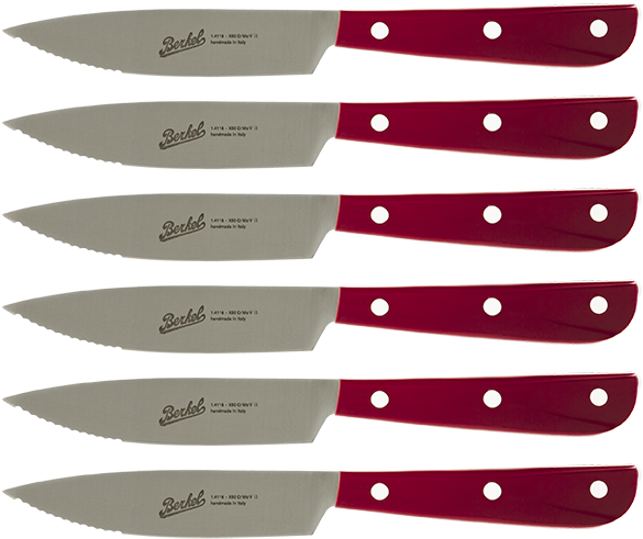 Synthesis Set Of 6 Steak Knives - Steak Knife (595x595), Png Download