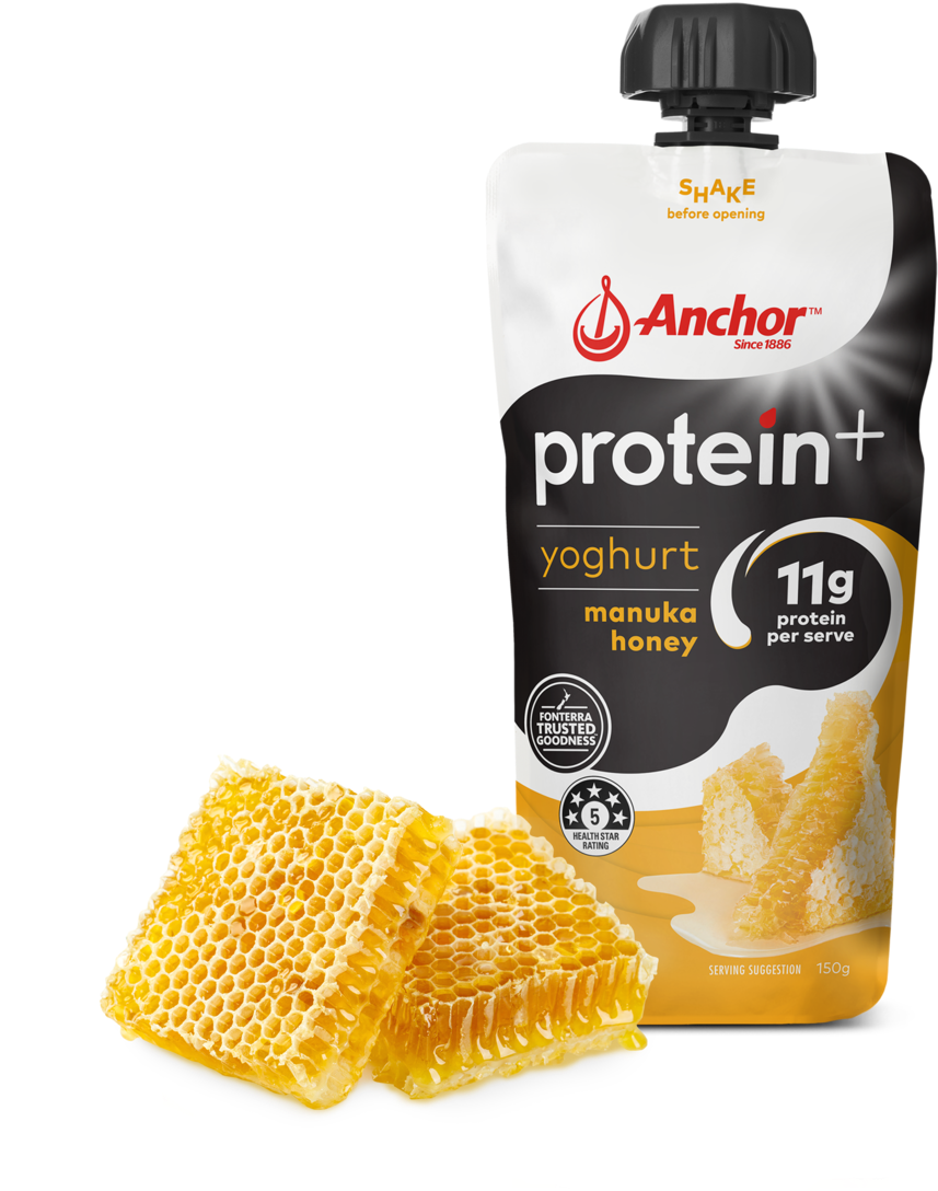 Anchor Protein Manuka Honey Yoghurt Pouch - Anchor Protein Yoghurt (1057x1279), Png Download