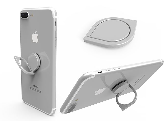 Ringspinner Phone Ring Holder And Spinner - Ring Spinner Phone Ring Holder And Spinner Silver (669x495), Png Download