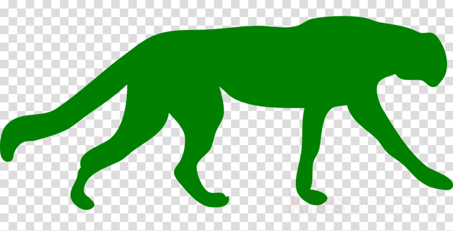 Cheetah Silhouette Clipart Cheetah Leopard Clip Art - Black Outline Of Animals (900x460), Png Download