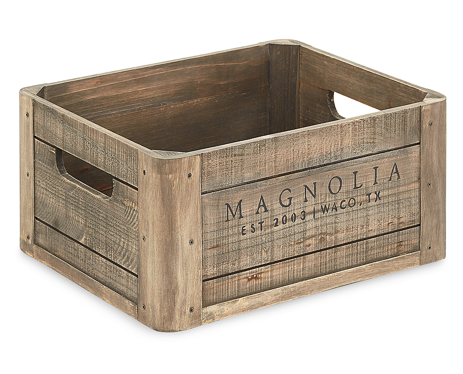 Weathered Pine Meets Rustic Charm Magnolia Home Wood - Magnolia Home Furniture Vintage Wooden Crate (900x900), Png Download
