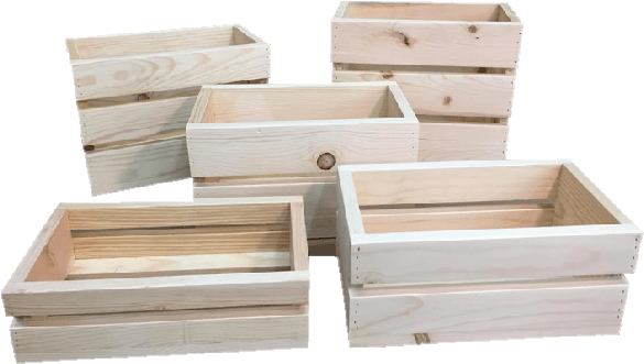 Small Wood Crates Pine - Crate (600x600), Png Download