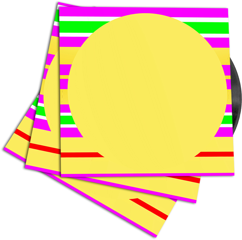 Vintage Triple Vinyl Record Mockup Y - Circle (860x860), Png Download