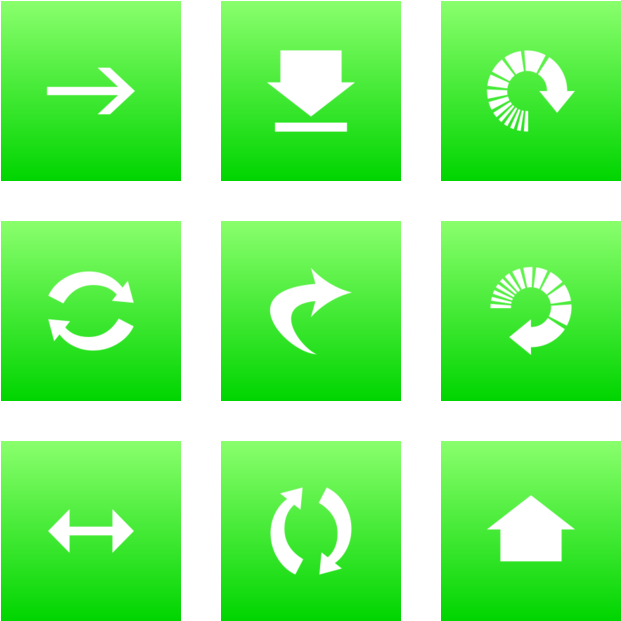 Classic Arrows Icon In Style Flat Square White On Ios - Icon (660x660), Png Download