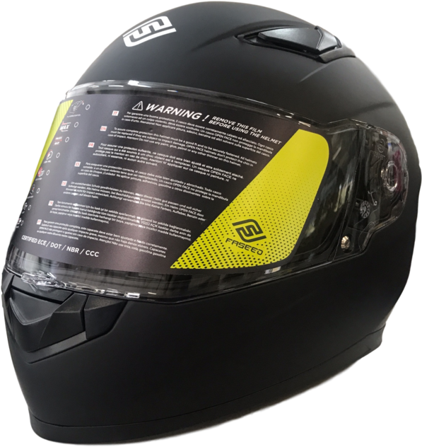Faseed 816 Matt Black Helmet - Motorcycle Helmet (1024x768), Png Download