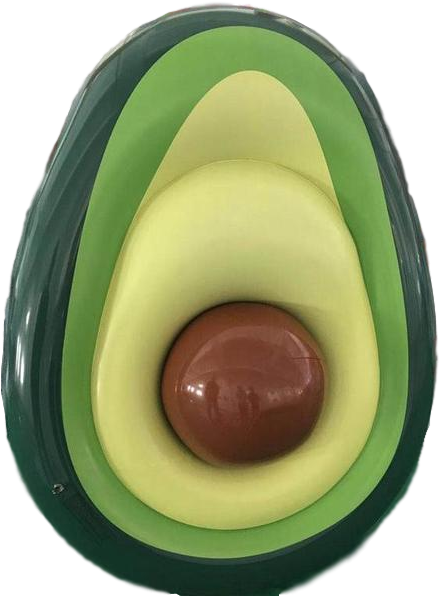 Inflatable Avocado Pool Floatie - Pool Float (547x600), Png Download