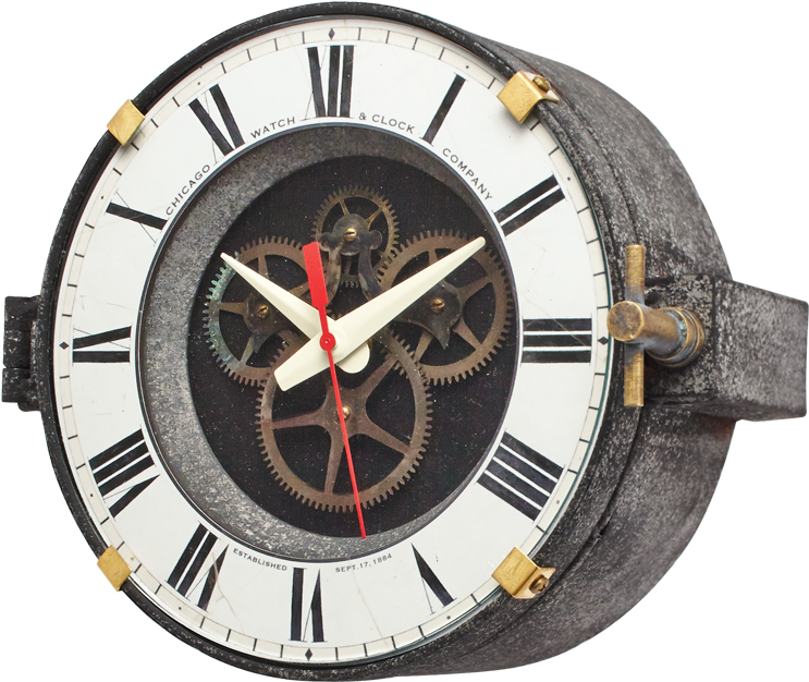 Chicago Factory Wall Clock - Pendulux Chicago Factory Wall Clock (1000x1000), Png Download