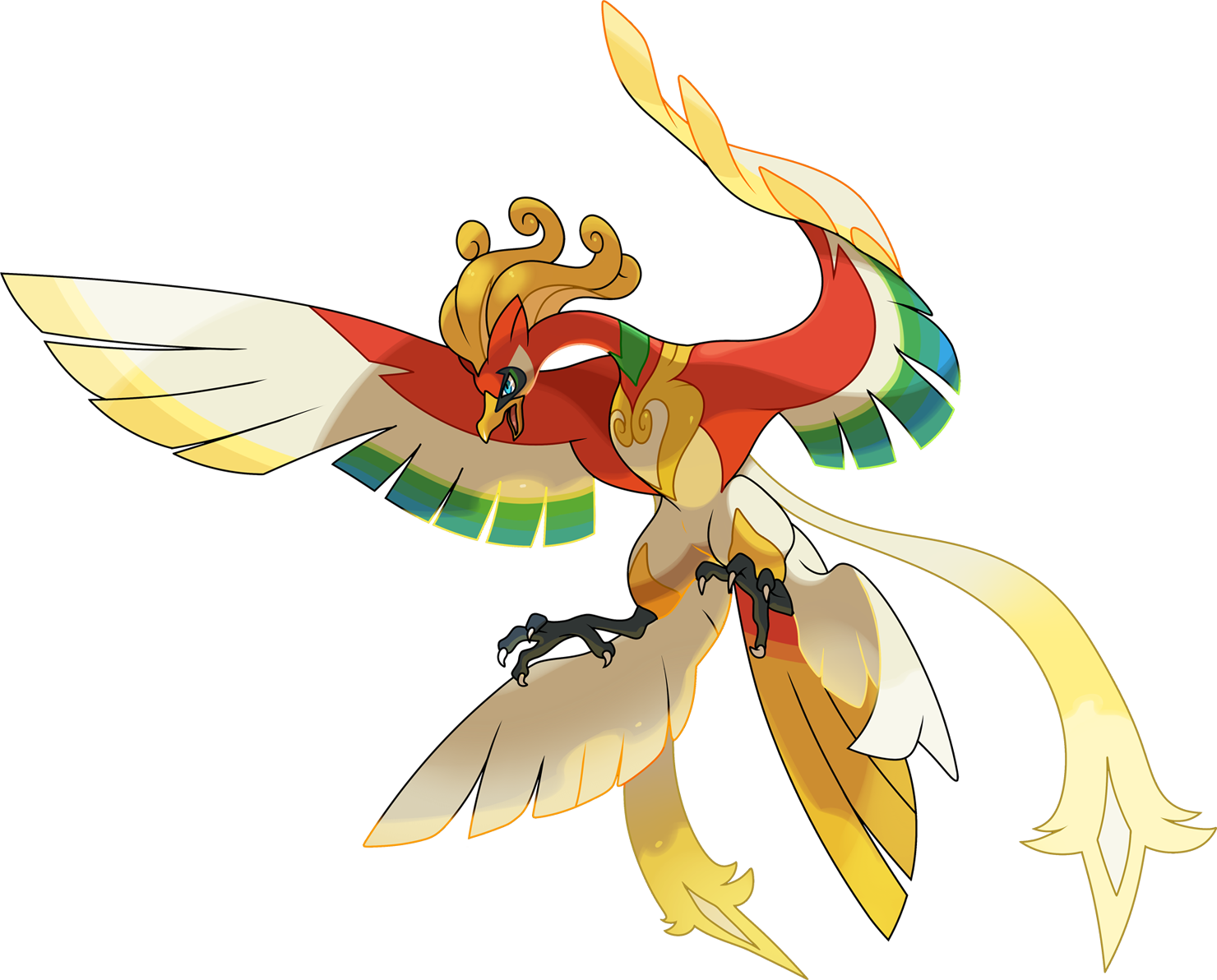 Ho-oh Arisen Forme - Pokemon Phoenix Rising Ho Oh (1480x1192), Png Download
