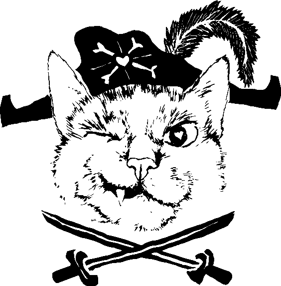 Pirate - Cat (564x573), Png Download