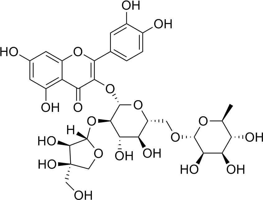 File - Ctn-986 - Isorhamnetin 3 O Glucoside (870x661), Png Download