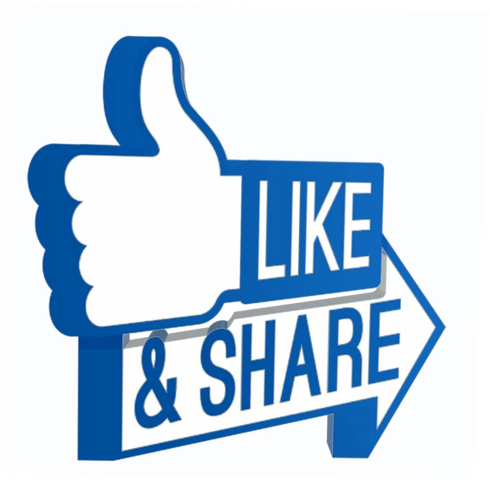 Like Icon Png - Like And Share My Page (640x640), Png Download