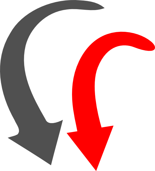 Arrow Black And Red (540x596), Png Download