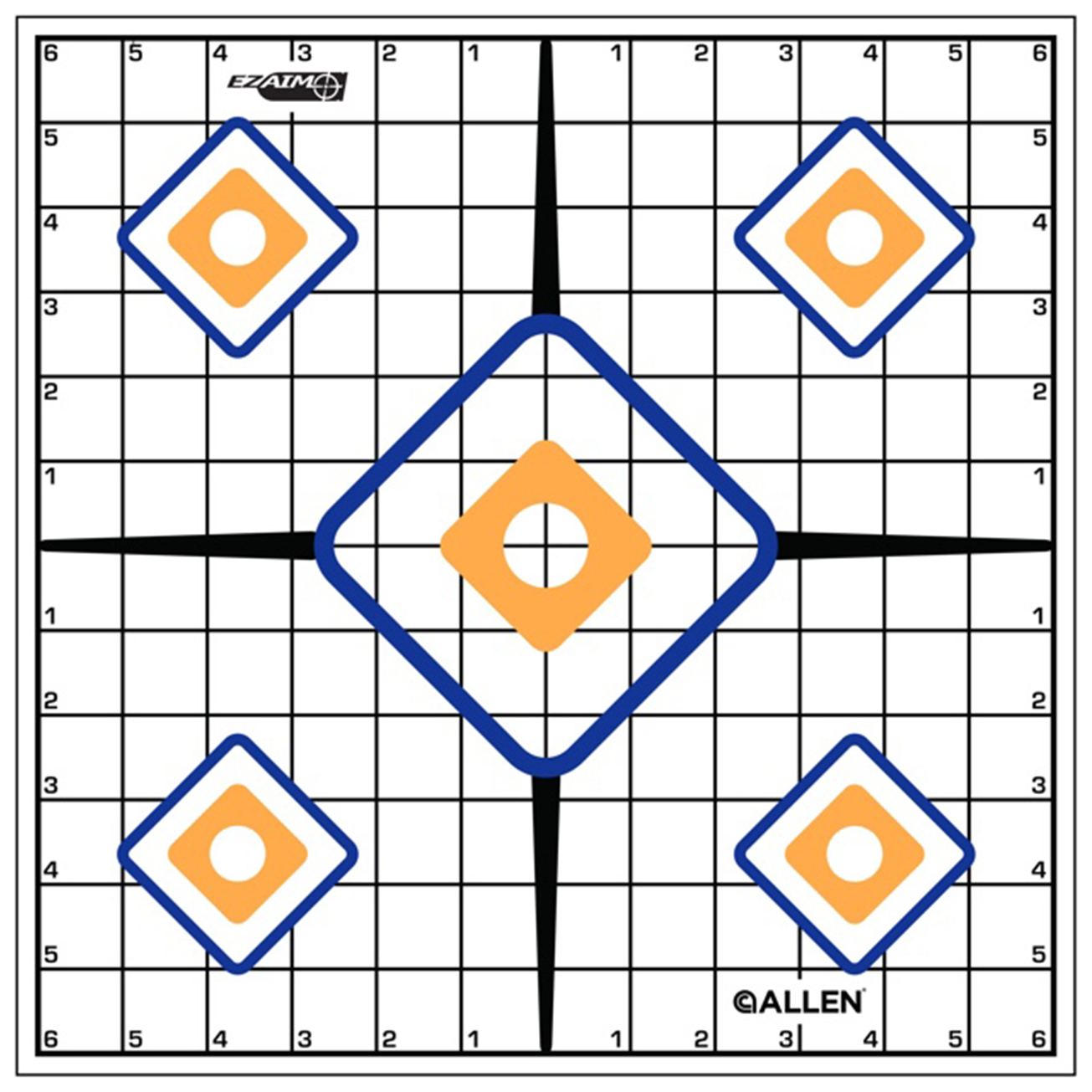 Allen Ez Aim Sight Grid Target (1600x1417), Png Download