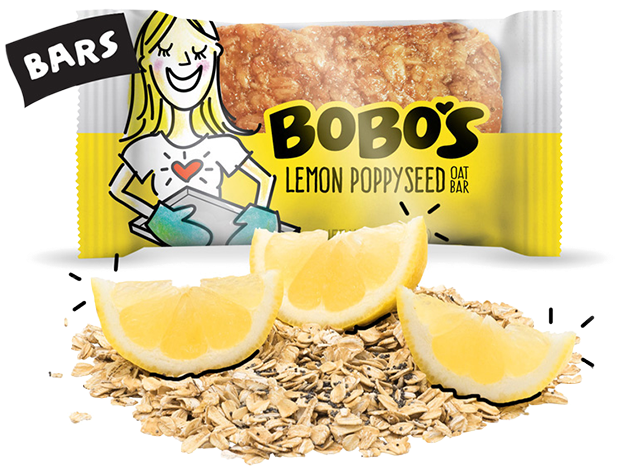 Lemon Poppyseed Oat Bar - Bobo's Oat Bars (636x495), Png Download